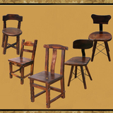 仿古特色餐厅靠椅防腐实木高端小椅子 复古室内户外餐椅靠背椅子