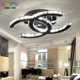 丹维思LED圆形客厅调光变色智能水晶灯不锈钢灯具灯饰吸顶灯