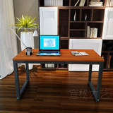 简约台式双人电脑桌现代家用学习桌子写字台简易书桌钢木桌办公桌