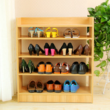 包邮欧式客厅收纳鞋架实木多层组装鞋柜 现代简约可放高跟鞋80cm