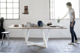 美式复古铁艺餐桌家用小户型餐桌组合loft做旧家具实木办公桌书桌
