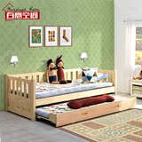 定制卧室实木儿童单双人沙发床客厅收纳多功能两用松木沙发1.5米