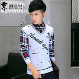 青少年秋季毛衣男士2016新款衬衫领针织衫韩版学生男生线衣薄款潮