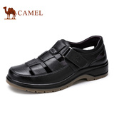 Camel/骆驼男鞋夏季平跟镂空包头皮鞋男透气休闲鞋中老年爸爸鞋