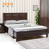 阿纳尼  美式简约环保纯实木床卧室家具双人床1.5米1.8米水曲柳床