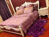 欧式加厚3D玫瑰花地毯 卧室房间时尚床边毯客厅玄关圆形地垫门垫