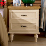 和购家具 地中海床头柜 卧室实木质小床头桌 迷你欧式床边柜ML610