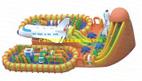 充气飞机8字形陆地障碍闯关充气迷宫障碍城堡儿童游乐园气模设备