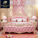 欧式床公主床双人床1.8米法式床真皮床实木床储物床婚床欧式家具
