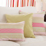 简约纯色沙发抱枕家用靠枕粉色宿舍床上大靠垫枕套子65 65不含芯