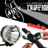 自行车灯 USB前灯t6L2夜骑行头灯手电筒强光LED充电山地车灯大灯