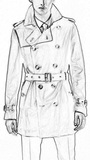 英国代购 博柏利 burberry 男装 羔羊皮TRENCH风衣 39452911