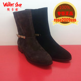 Walker shop奥卡索专柜正品秋冬新款短靴真皮磨砂皮女靴124203