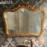 欧式皇冠浴室镜卫生间镜子欧式镜梳妆镜壁挂镜卫浴镜复古厕所镜子