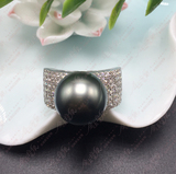 珍珠戒指 18K金镶嵌 珍珠圆珠来料加工个性定制戒指款式尾款链接