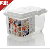日本进口米箱米桶5KG 10KG储米箱面粉桶翻盖式带滑轮粮食收纳箱