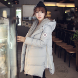 韩国代购2016冬装新款大码羽绒服A字斗篷女正品中长款加厚外套 潮