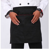 特价包邮厨师半身黑色短款酒店料理烹饪西餐厅蛋糕房烧烤围裙