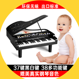 儿童玩具小孩电子琴 1-3-6岁宝宝木质钢琴益智女孩音乐琴带麦克风
