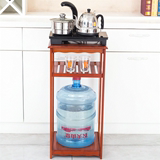 仿古楠竹饮水机架水桶架热水瓶电饭煲架厨房木置物架电磁炉茶具架
