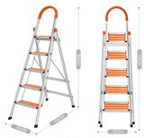 03铝合金家用小折叠梯凳二三四五步加厚铁钢管踏板人字梯子