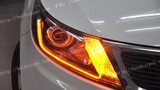 汽车LED光导日行灯软灯条通用高亮度防水双色导光条泪眼灯带转向