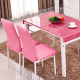 石餐桌椅组合 简约不锈钢饭桌 欧式小户型折叠可伸缩餐桌