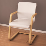 现代简约家用实木脚弓形电脑椅休闲椅时尚创意椅子老板椅职员椅子