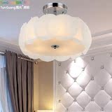 现代简约圆形个性创意艺术LED卧室婚房客厅餐厅书房玻璃吸顶吊灯