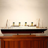 泰坦尼克号帆船模型实木轮船模型游轮家居装饰品桌面摆件乔迁送礼