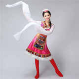 特价藏族演出服舞蹈服装广场舞服装藏族水袖民族服装秧歌服女装