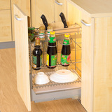 厨房橱柜拉篮 阻尼导轨 多功能置物收纳架子抽屉式调味调料篮