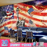 美国自由女神墙纸国旗餐厅网吧卧室沙发电视米国壁纸无缝大型壁画