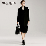 Miccbeirn呢大衣女欧美风格冬天衣服女装加厚中长款羊毛保暖外套