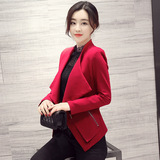 2016春秋新款韩版修身短款小西装女长袖显瘦西服百搭ol气质短外套