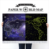 代购韩国indigo欧式复古牛皮纸世界地图装饰挂图地图挂画摆设id40