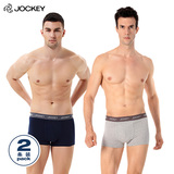 Jockey【镇店之宝】2包装！男士中腰棉透气舒适四角裤
