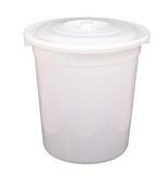 圆形塑料垃圾桶加厚工业蓄水桶大号楼层小区餐厅垃圾筒白色 加大