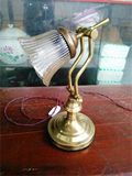 热卖西洋古董摆件老灯具上海老玻璃灯罩全铜台灯古董古玩杂项怀旧