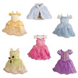 童装 女童宝宝美国正版迪士尼公主裙 儿童连衣裙5件裙子+披肩套装