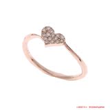 日本萨曼莎TIARAPerfectheartflowercollect心形钻石玫瑰金戒指
