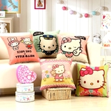 kitty沙发靠垫套 床头靠背靠枕2016创意可爱卡通粉色抱枕 hello