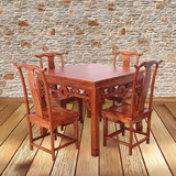 餐桌椅组合8人全实木八仙桌榆木中式仿古四方桌特价吃饭桌子家用