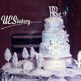 手工定制创意结婚礼翻糖蛋糕纸杯子冰雪生日甜品台甜品桌上海苏州