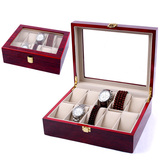 10位木质手表盒油漆盒烤漆木制高档手表收纳盒装手表的盒子展示盒