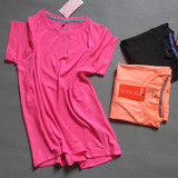 女运动短袖 大码速干T恤透气宽松跑步健身上衣吸汗休闲服半袖包邮