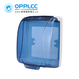 防水盒通用透明塑料壳开关插座86型防溅盒蓝色防水盖防水盒罩