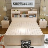 女孩彩漆床1米1.2米1.5米单人床储物床实木儿童床创意公主床男孩