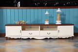 新款地中海实木电视柜 后现代客厅烤漆田园简约型 茶几组合矮柜