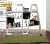 架书柜创意烤漆书架书橱现代简约办公木质白展示架展柜隔断置物架